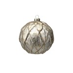 Zodax Antique Gold Ball w/ Leaf- Medium