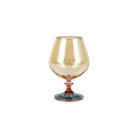 Vietri Regalia Deco Blue Brandy Snifter Glass