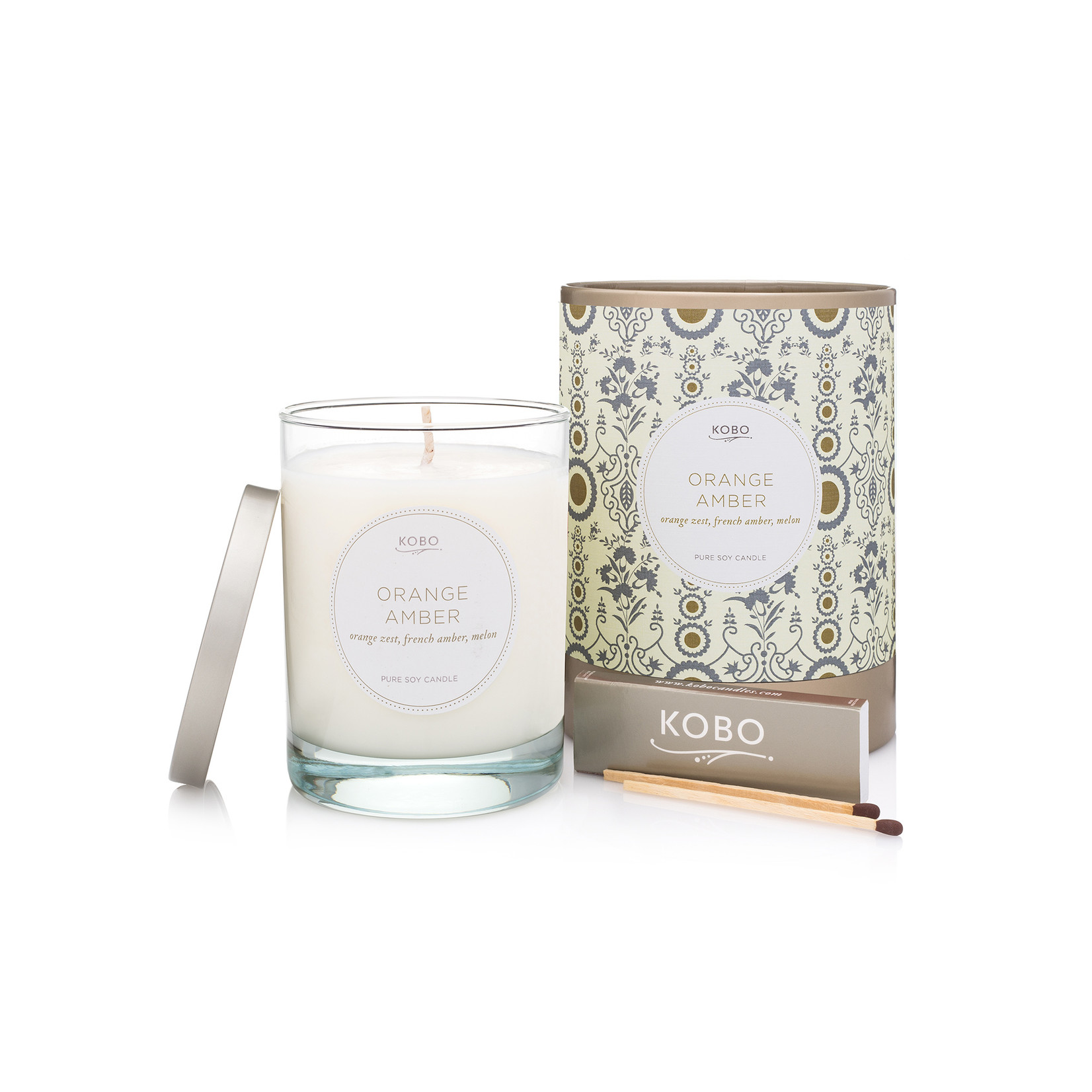 Kobo Orange Amber Candle