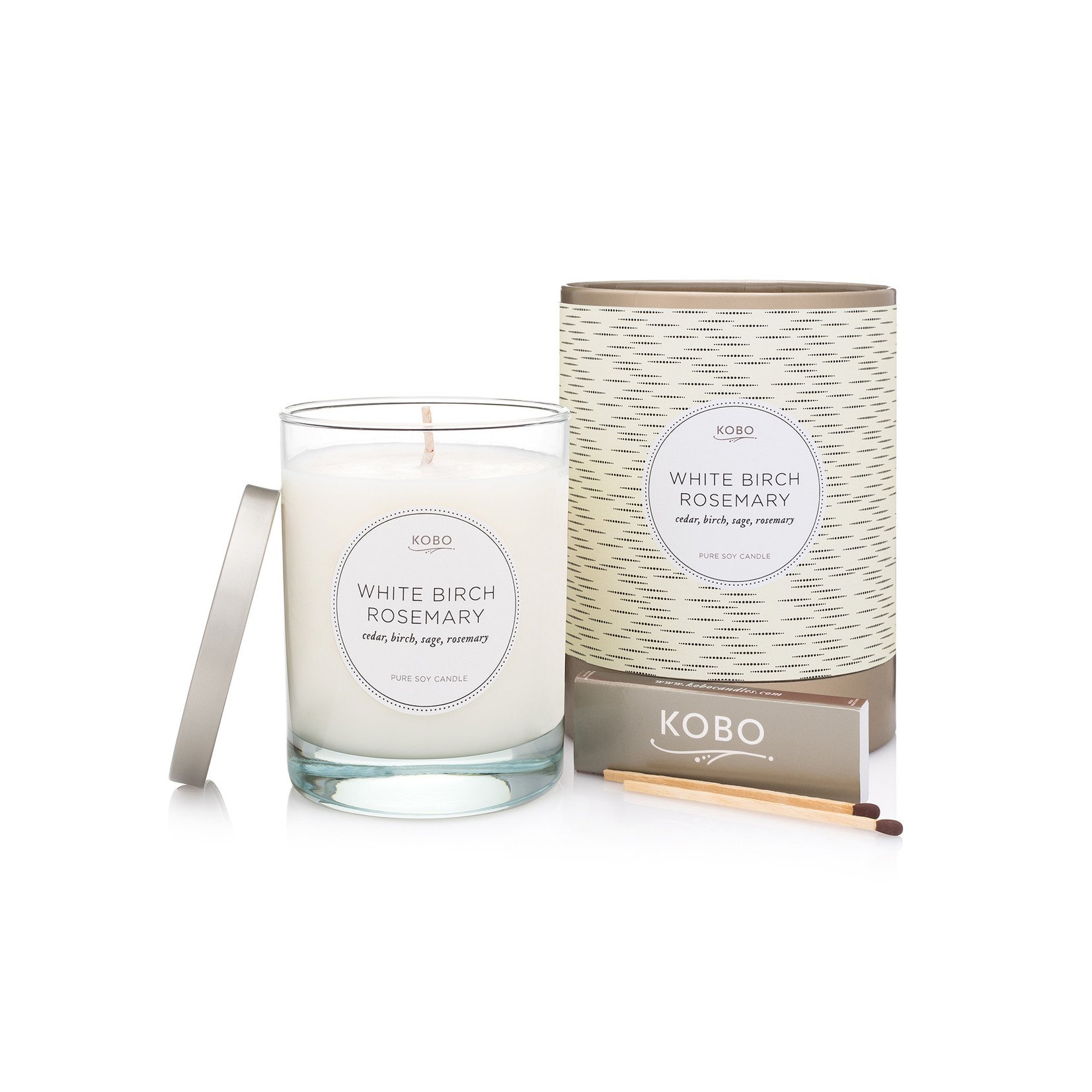 Kobo White Birch Rosemary Coterie Candle