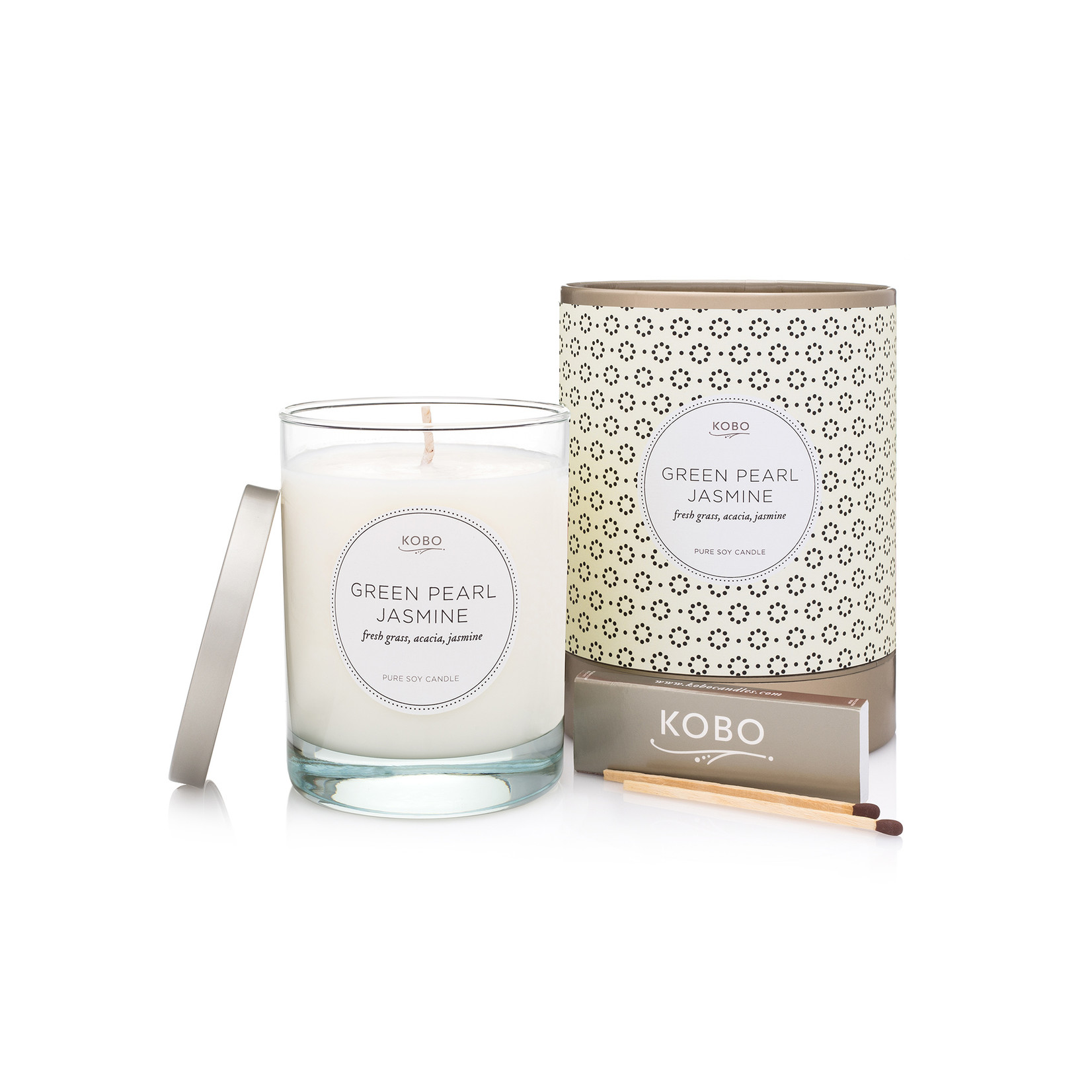 Gassho Body and Mind Green Pearl Jasmine Candle