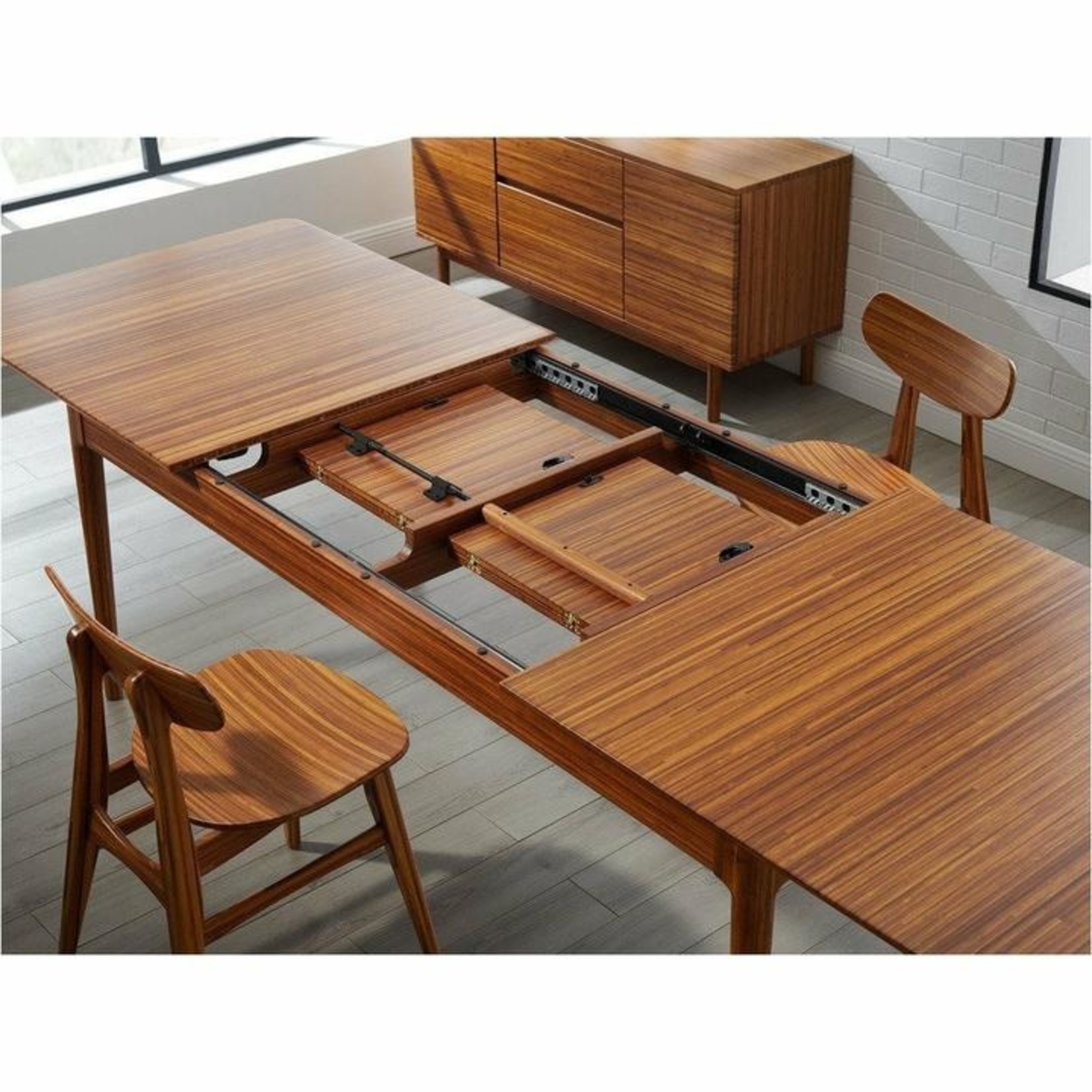Erikka 110" Double-Leaves Extension Dining Table