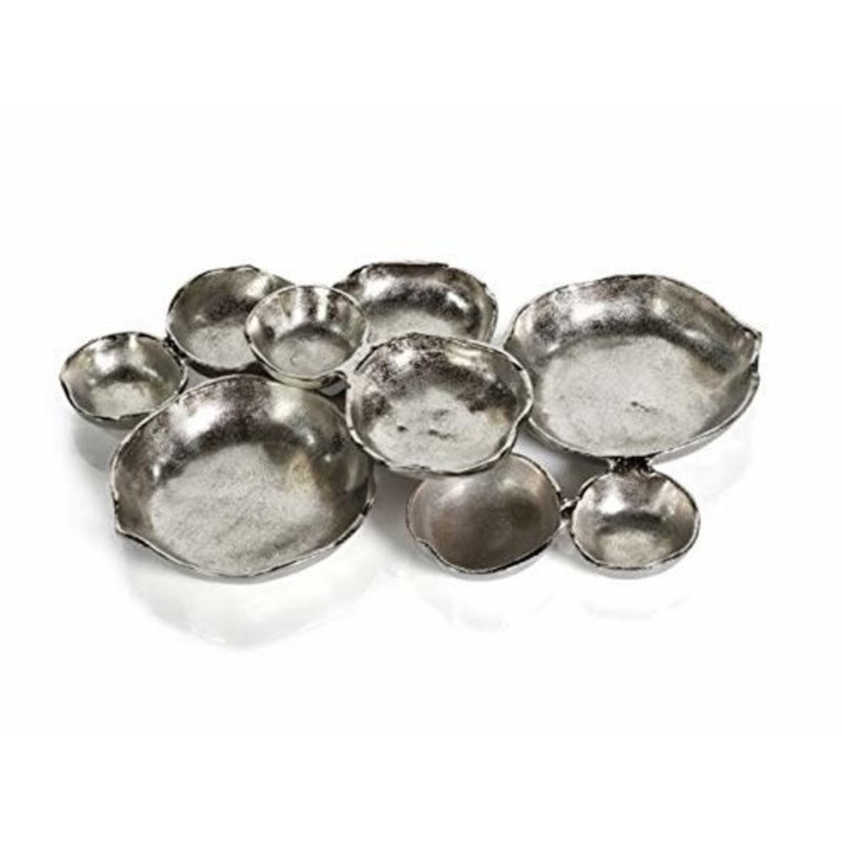 Zodax Cluster of Nine Serving Bowls Nickel