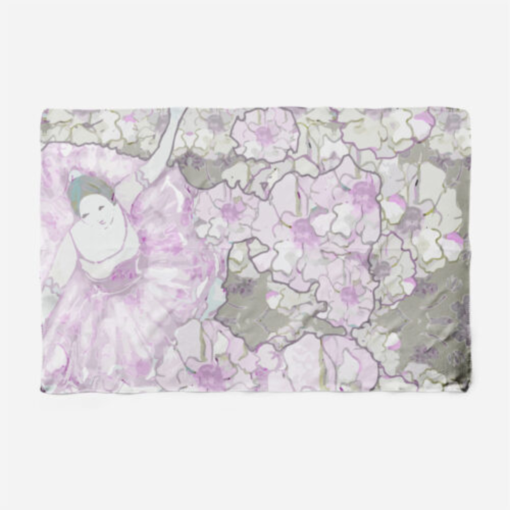 Silk Cashmere Scarf Floral Garden