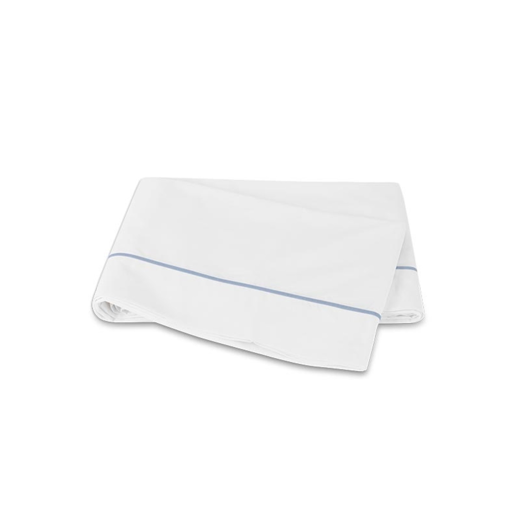 Matouk Bergamo King Flat Sheet - Blue