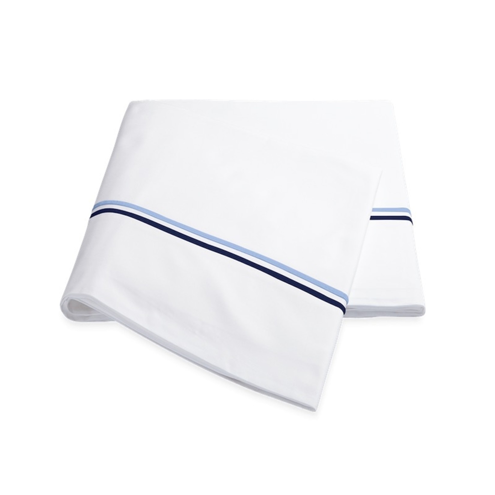 Matouk Essex King Flat Sheet Navy