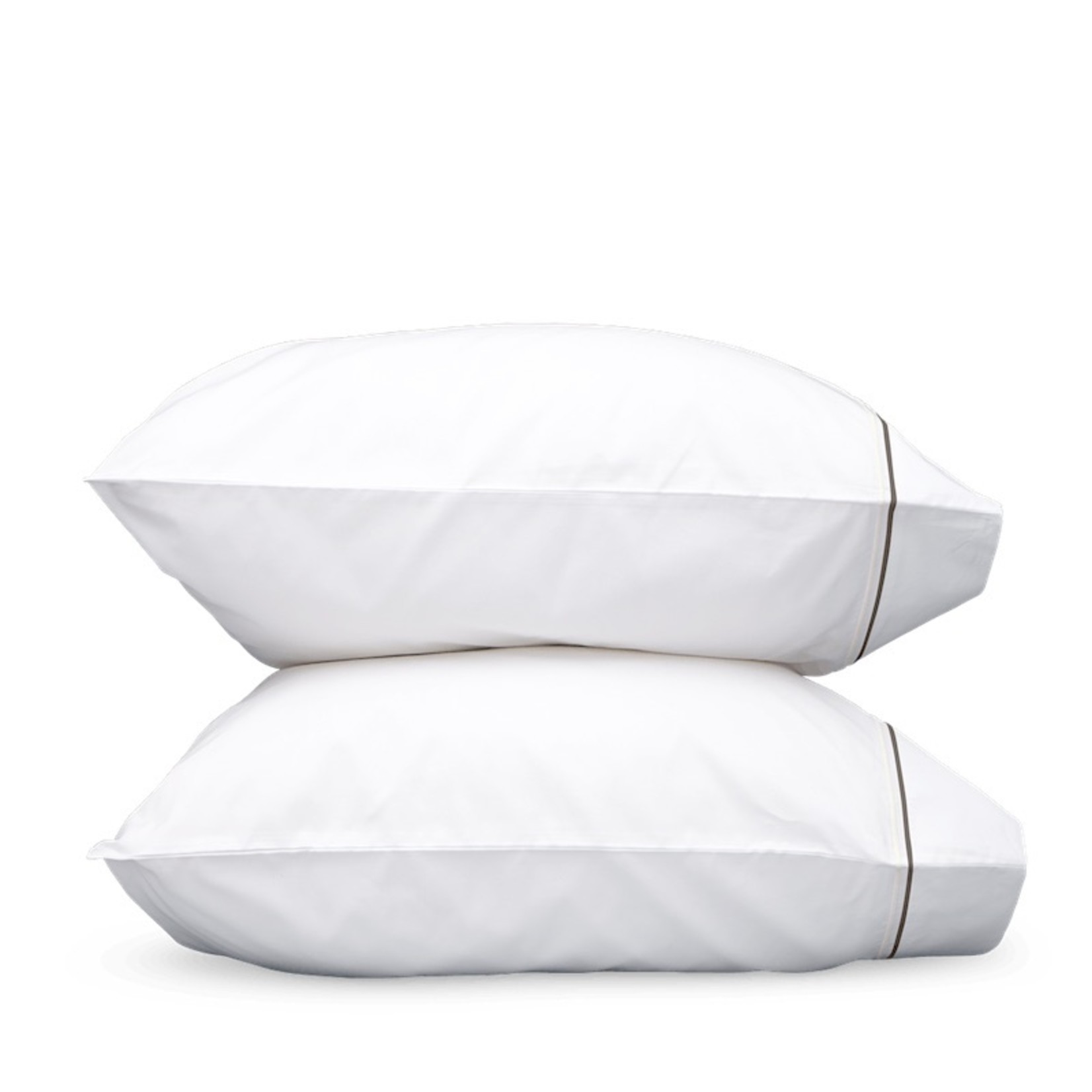 Matouk Essex Standard Pillowcase Pair Charcoal