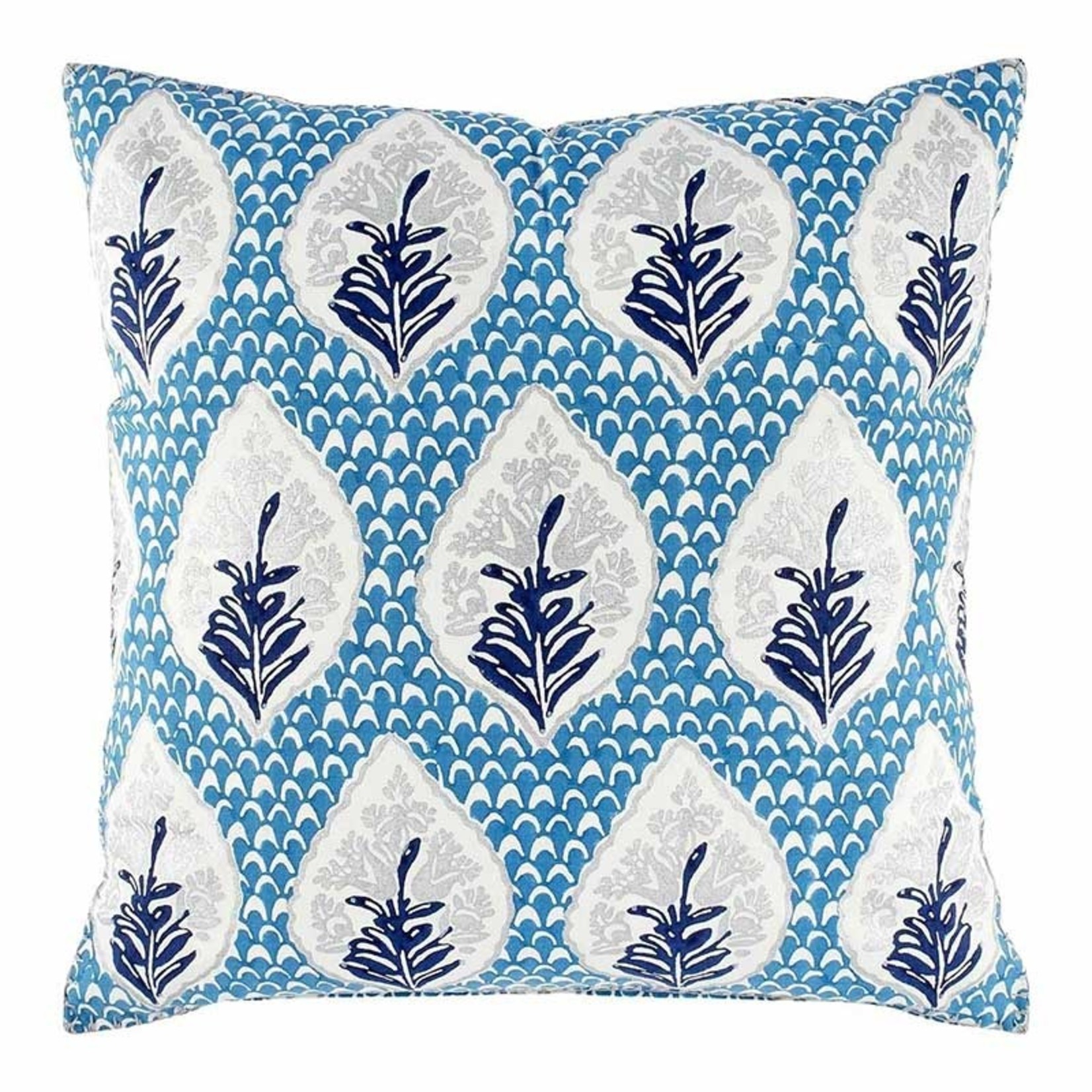 John Robshaw Textiles Lumah Peacock Euro Pillow