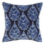 John Robshaw Textiles Taleti Decorative Blue Velvet Pillow