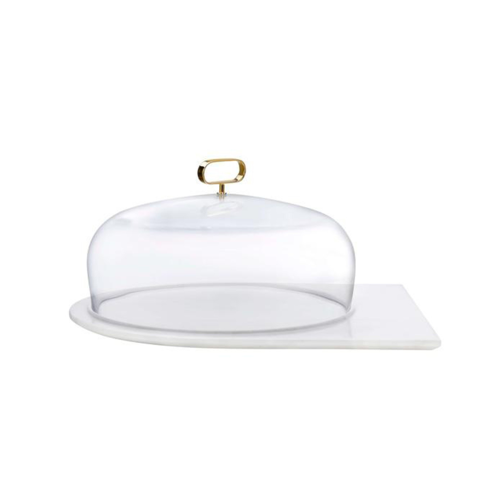 Nude Glass, USA Cupola Cake Platter with Dome