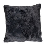 Gabby Alpaca Pillow with Feather Insert 22x22 Gray