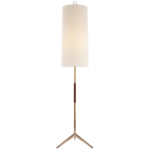 Visual Comfort Frankfort Floor Lamp Antique Brass w Mahogany Accents