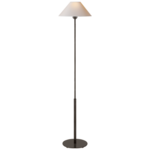 Visual Comfort Hackney Floor Lamp in Bronze with Natural Paper Shade