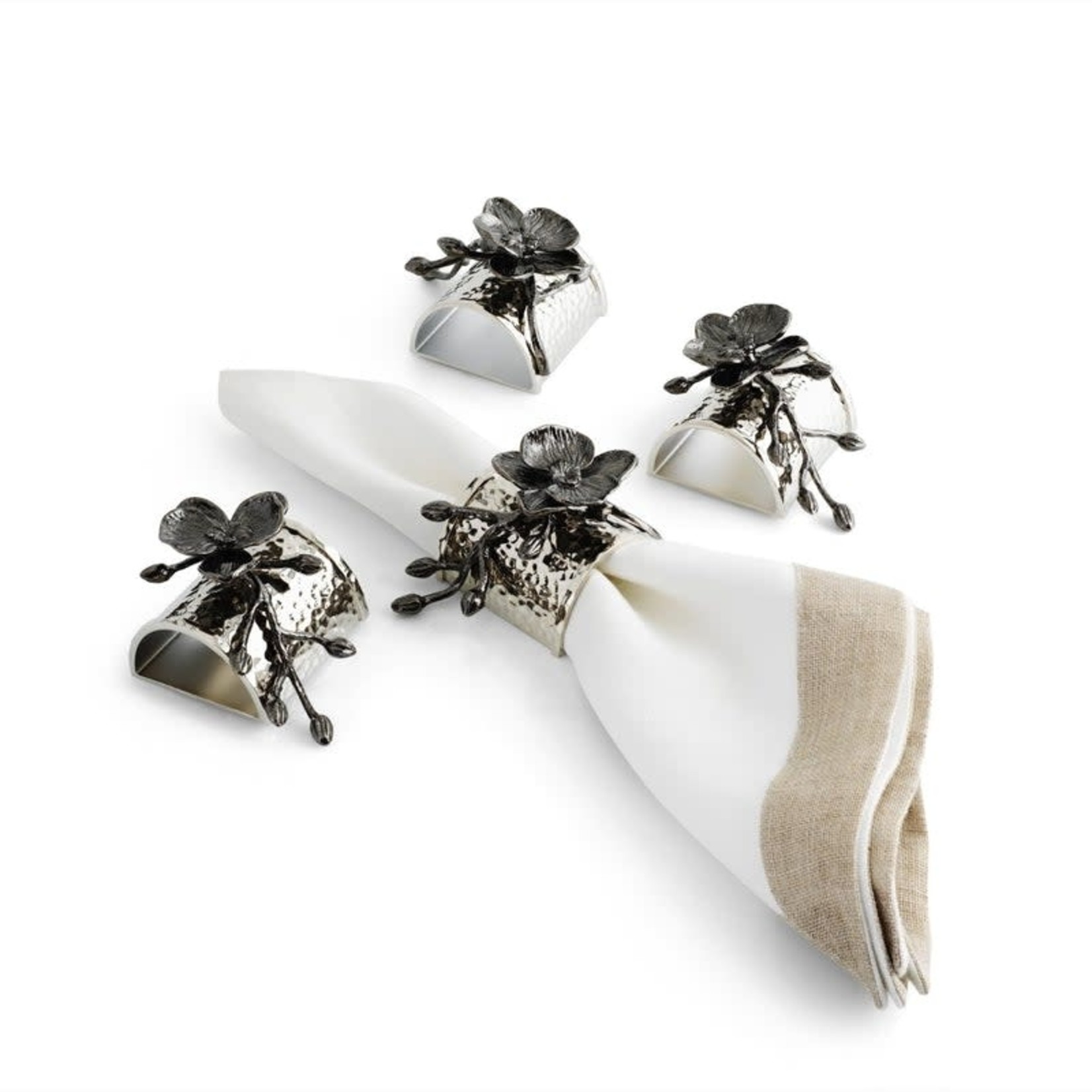 Michael Aram Black Orchid Napkin Rings Set of 4