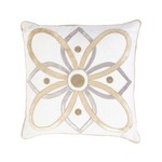 Juliska Berry & Thread Embellished Gold Silver Throw Pillow 18x18