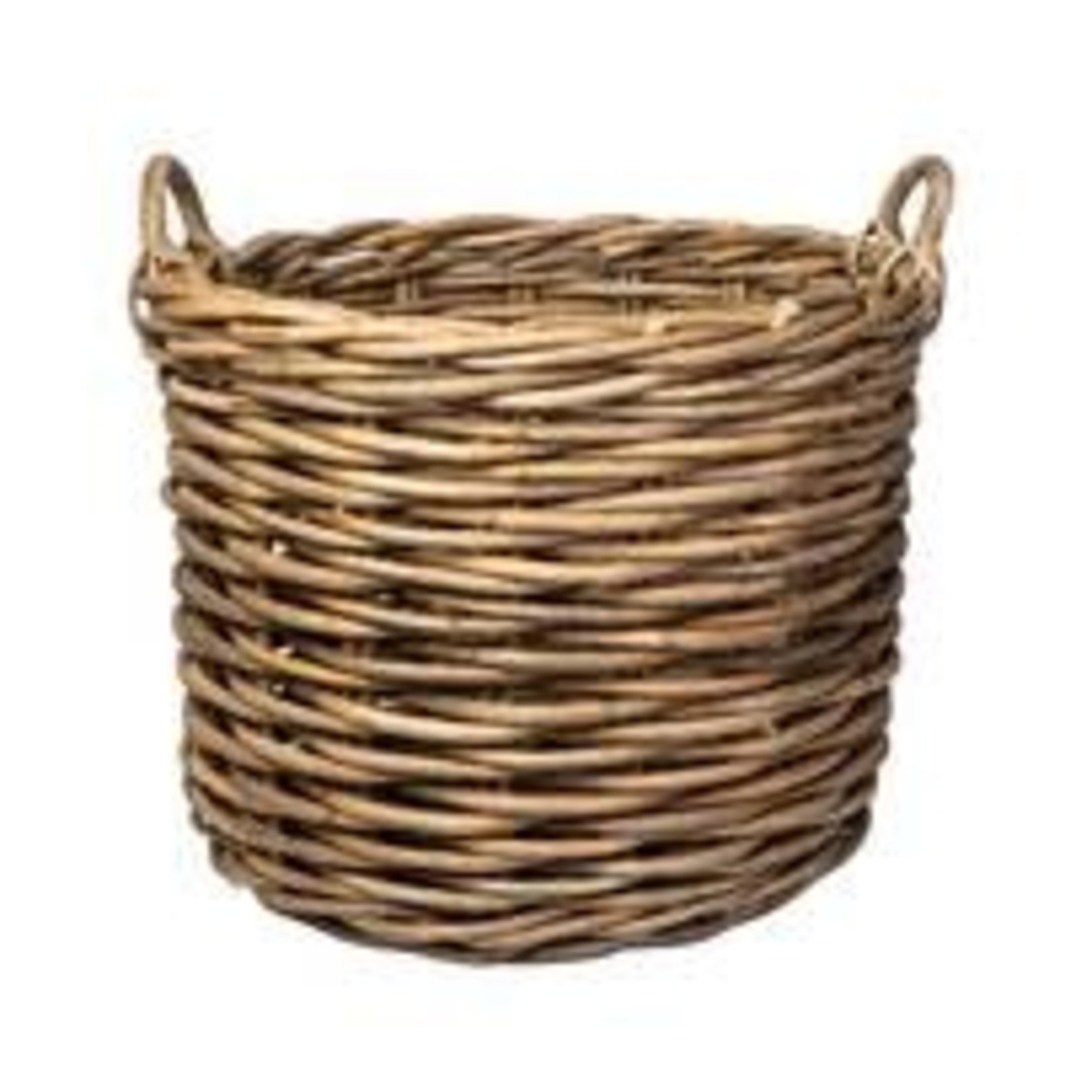 Bidk Home Large Rattan Round Basket with Handles