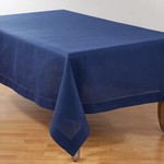 Saro Trading Company Navy Blue Hemstitched Tablecloth 90x90