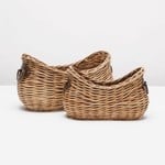 Pigeon and Poodle Varna Natural Rattan Nested Baskets Set of 2