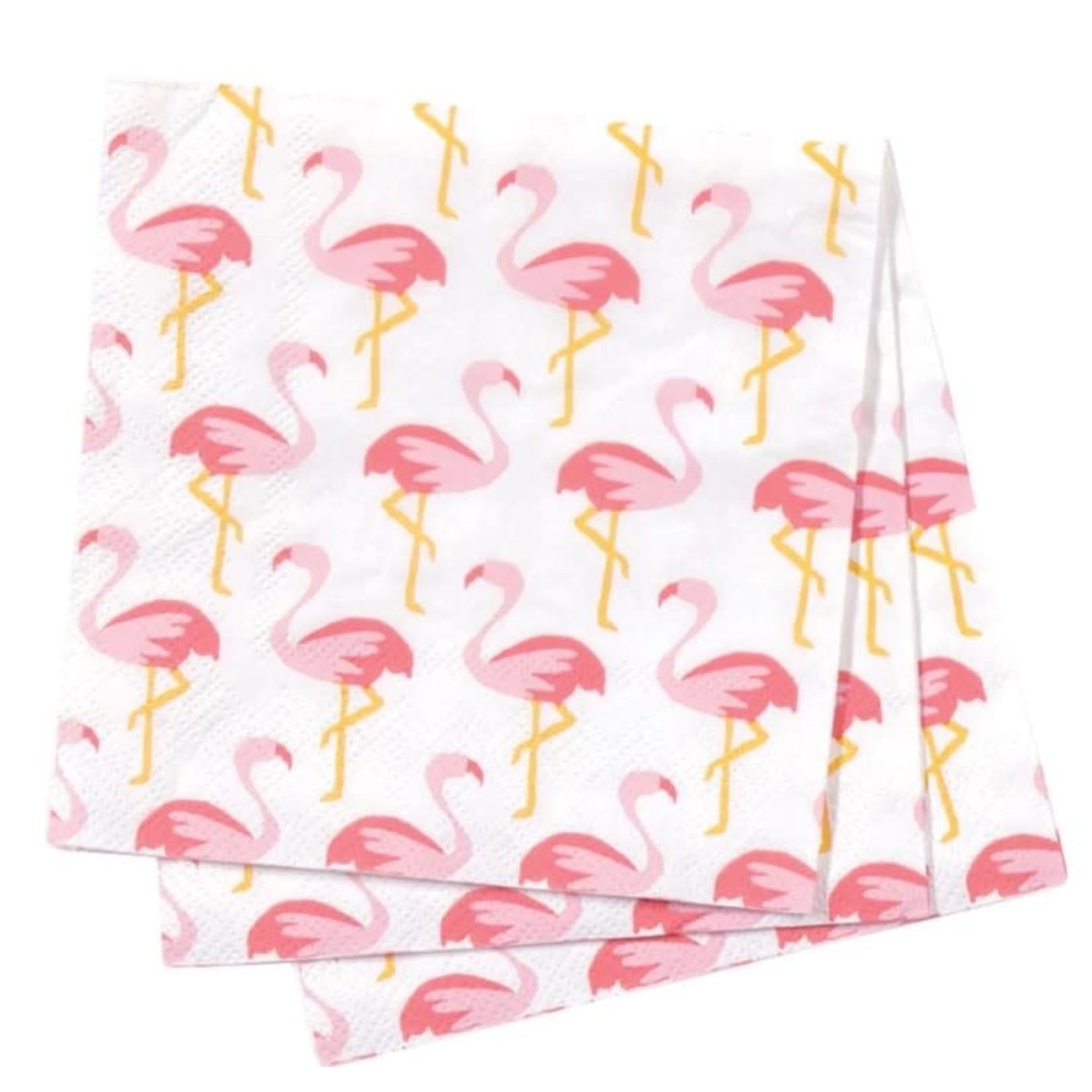 Rockflowerpaper Pink Flamingos Paper Napkin