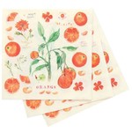 Rockflowerpaper Oranges & Marigold Blossoms Paper Cocktail Napkins