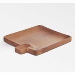 Texxture Chiku Teak Platter with Thumb Cavity