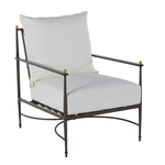 Summer Classics Roma Aluminum Outdoor Lounge Chair & White Cushion
