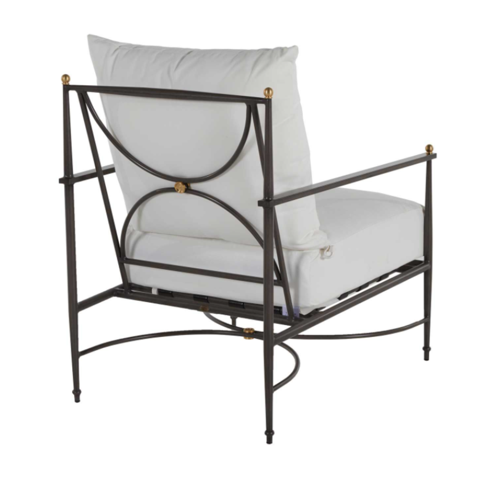 Summer Classics Roma Aluminum Outdoor Lounge Chair & White Cushion