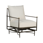Summer Classics Roma Aluminum Outdoor Spring Lounge Chair & White Cushion