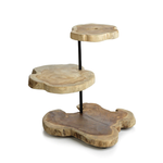 Zodax Banda 3 Tier Teak Root Serving Tray