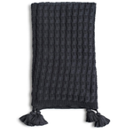 Zestt Organics Abrams Knit Charcoal Throw Blanket