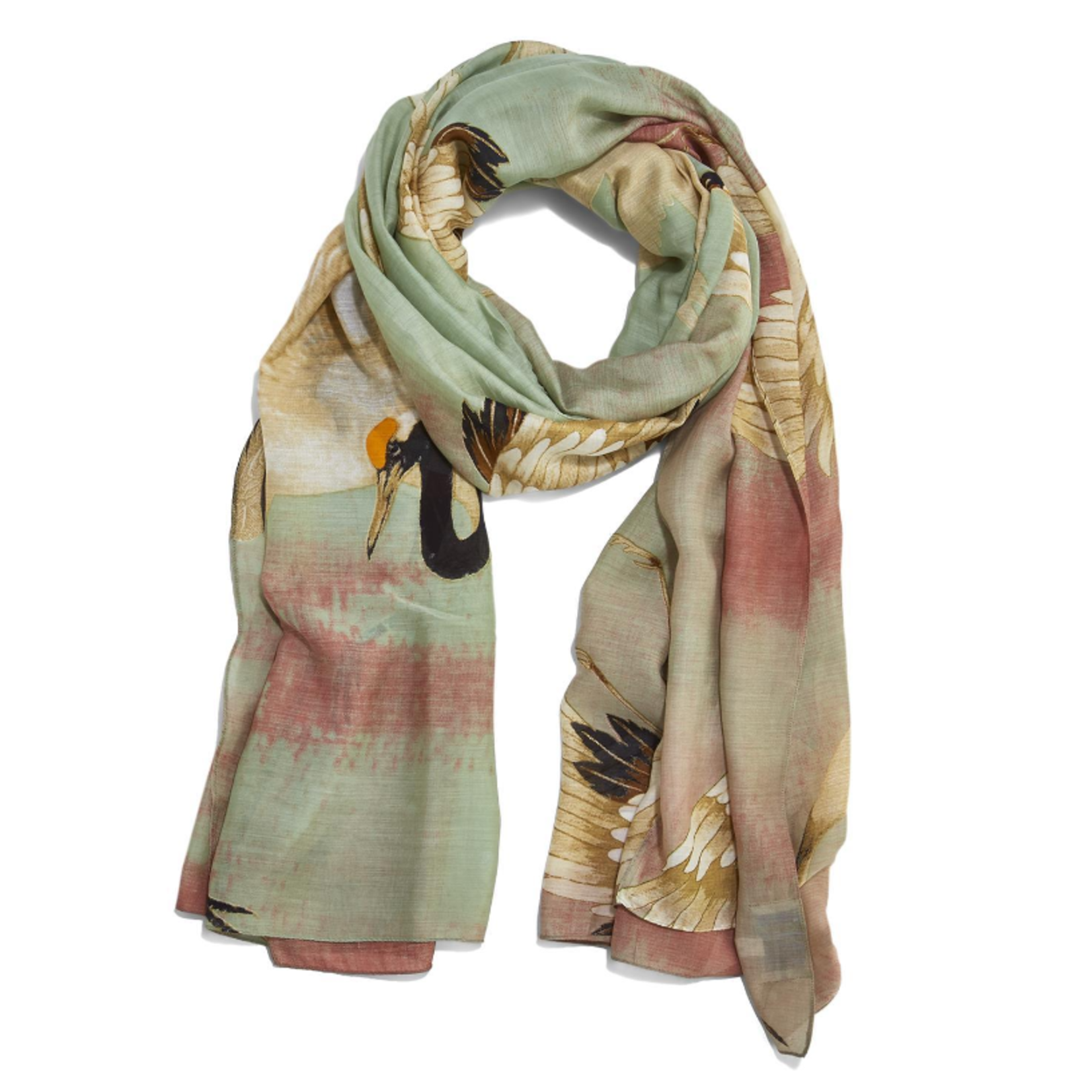 2CHIC Aqua Heron Scarf