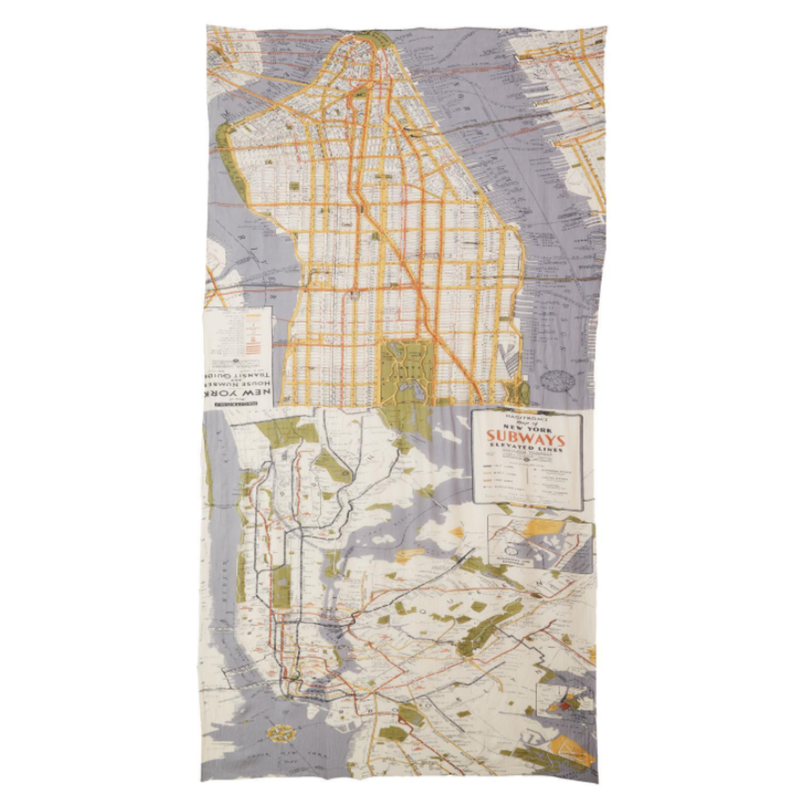2CHIC New York Map Printed Scarf