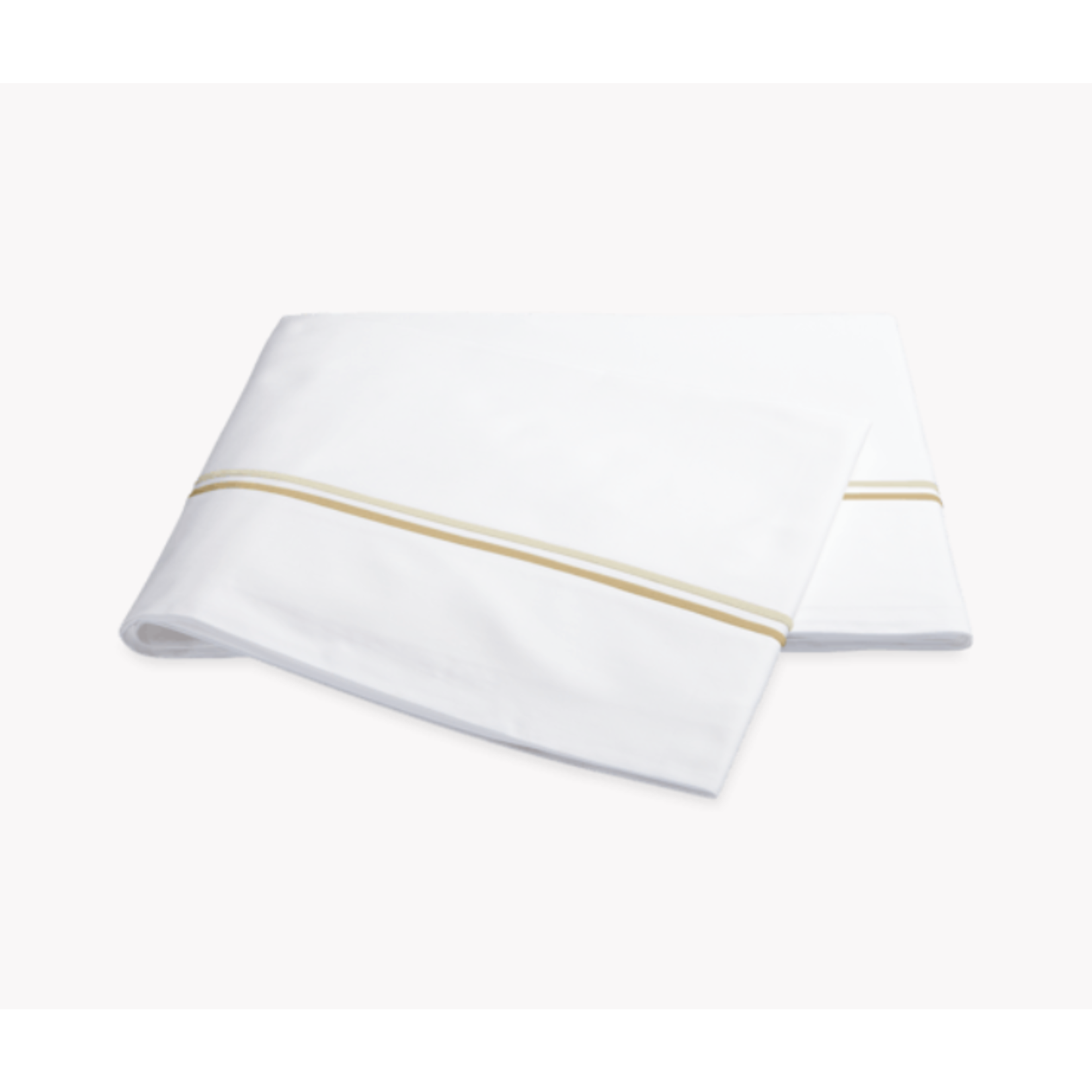 Matouk Essex Full Queen Flat Sheet Champagne