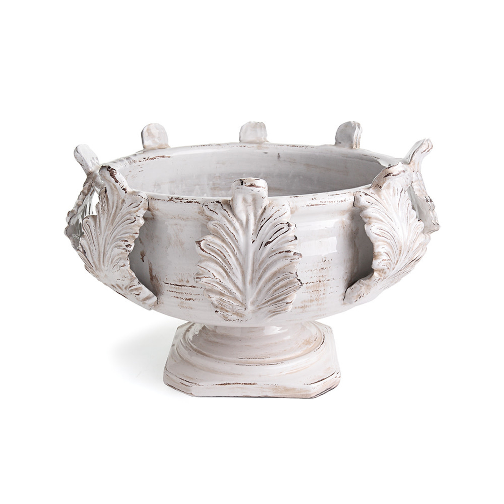 Napa Home and Garden Acanthus Grand Footed White Urn
