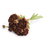 Napa Home and Garden Brown Ranunculus Faux Flower Bundle