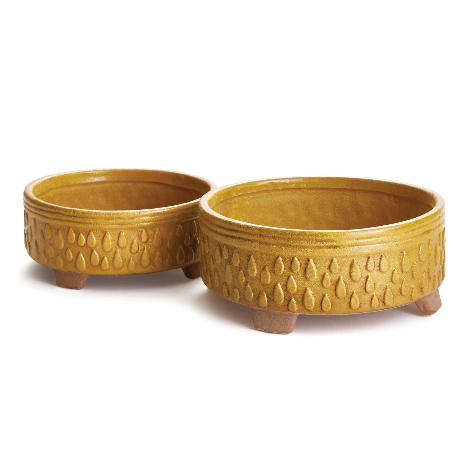 Napa Home and Garden Yellow Porter Low Bowl Planter - Small 8.25" x 3"
