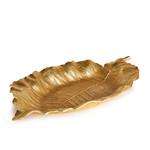 Napa Home and Garden Gold Grand Leaf Tray