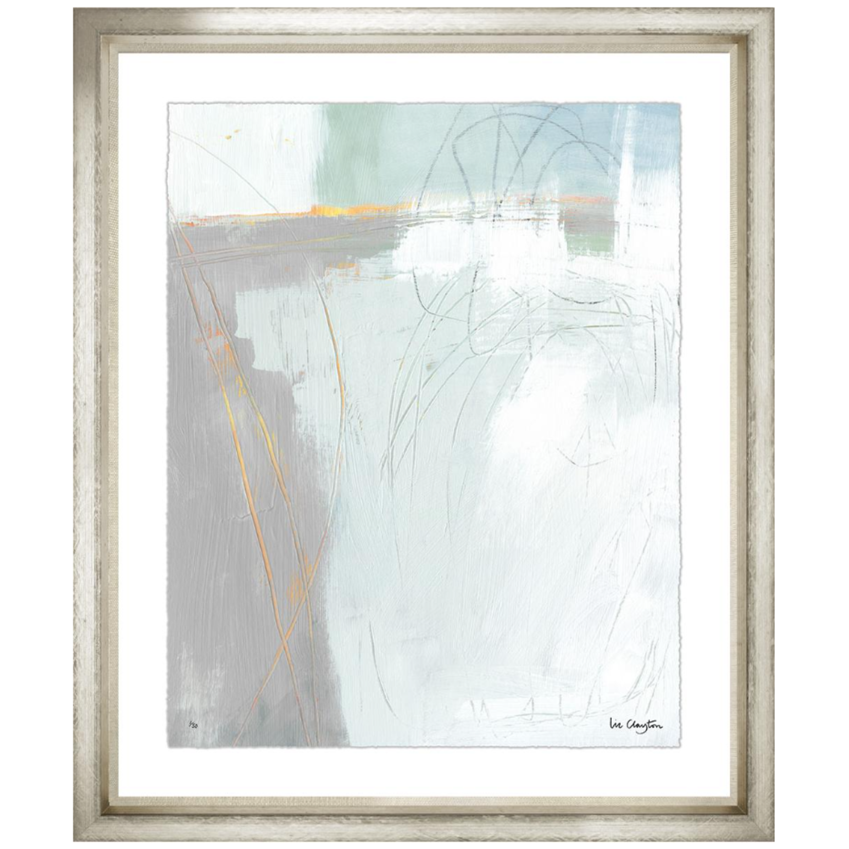 Trowbridge Gallery Soft Aquamarines 1 Framed Artwork