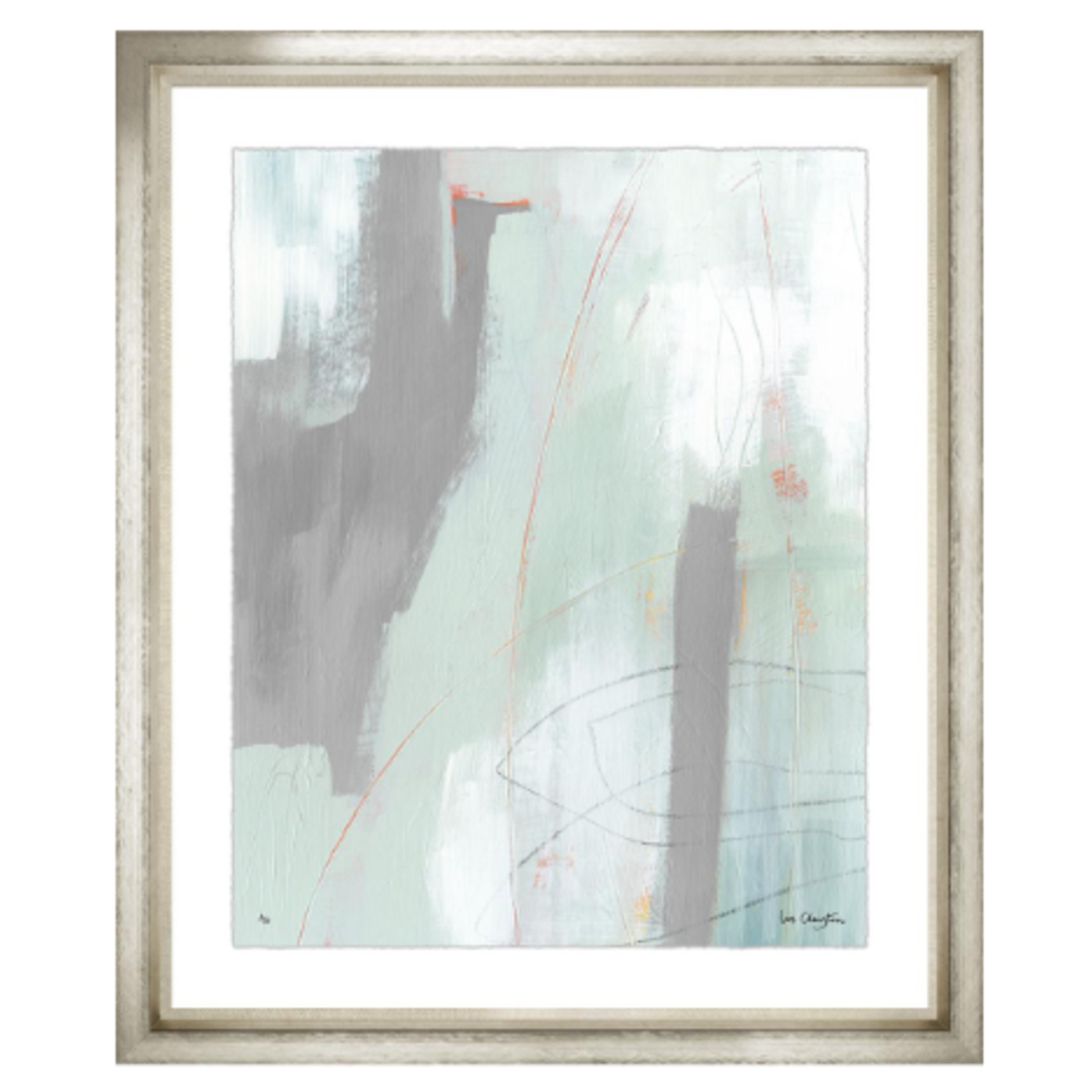 Trowbridge Gallery Soft Aquamarines 3 Framed Artwork