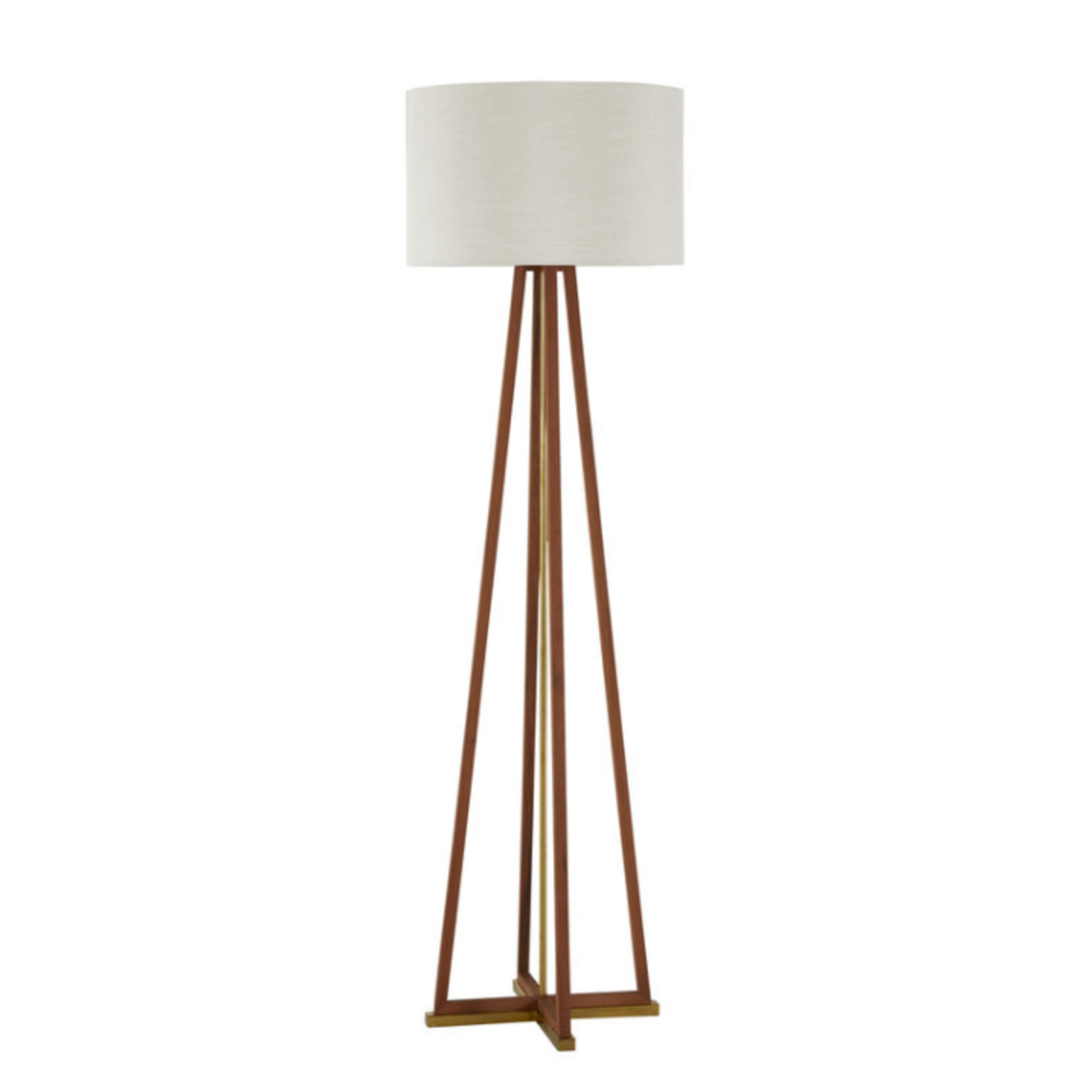 Summer Classics Jayda Natural Teak Wood & Brass Outdoor Lamp