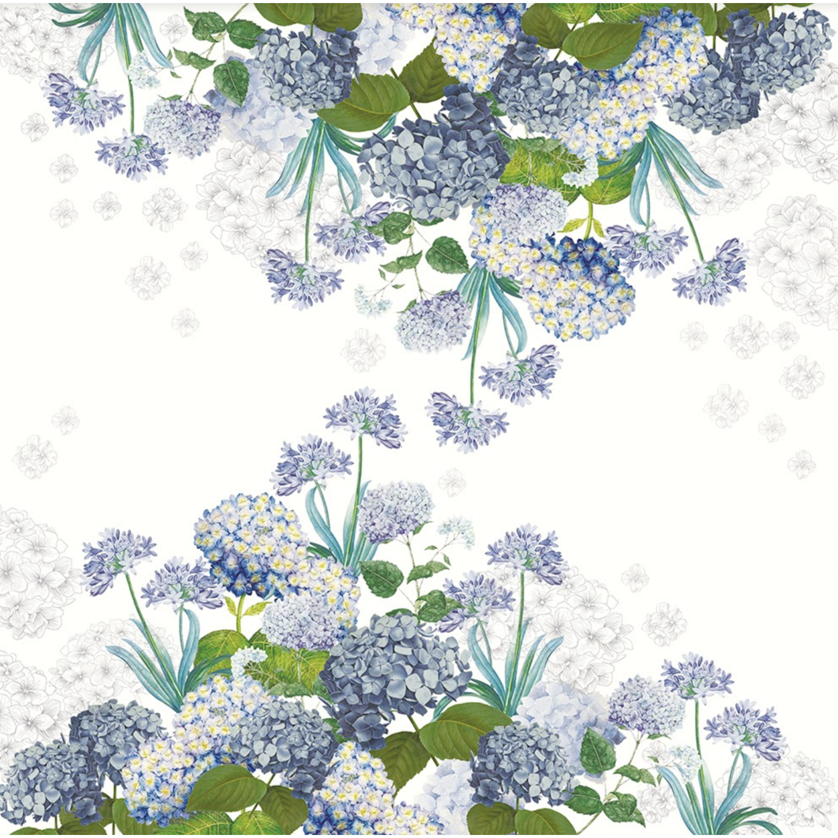 Garnier Thiebaut Jardin De Bretagne Bleu Tablecloth 67x67