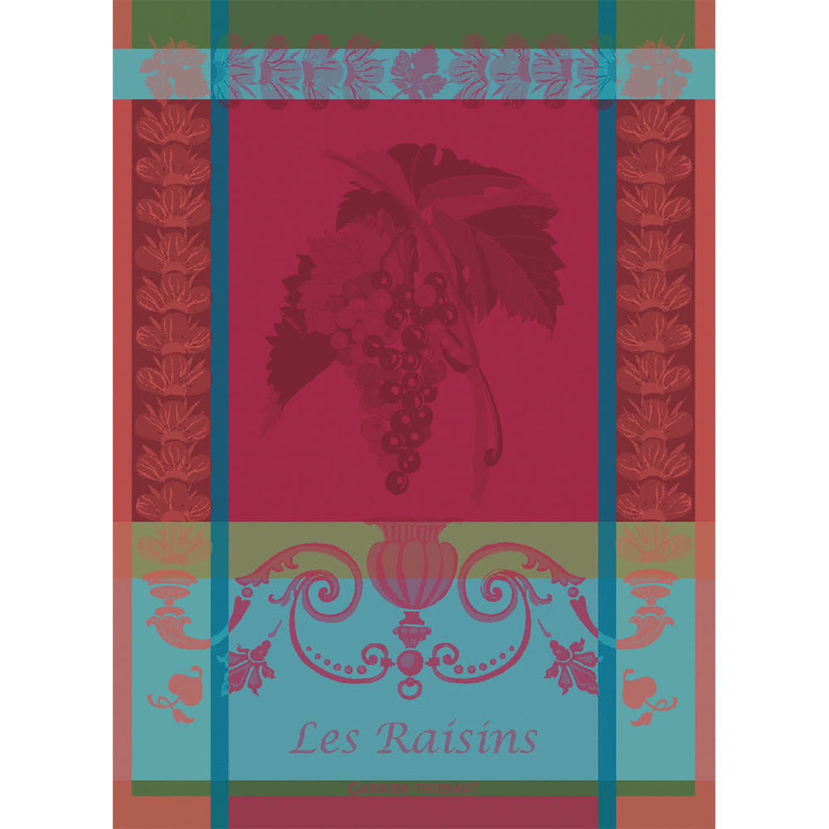 Garnier Thiebaut Les Raisins Lie De Vin Kitchen Towel 22x30