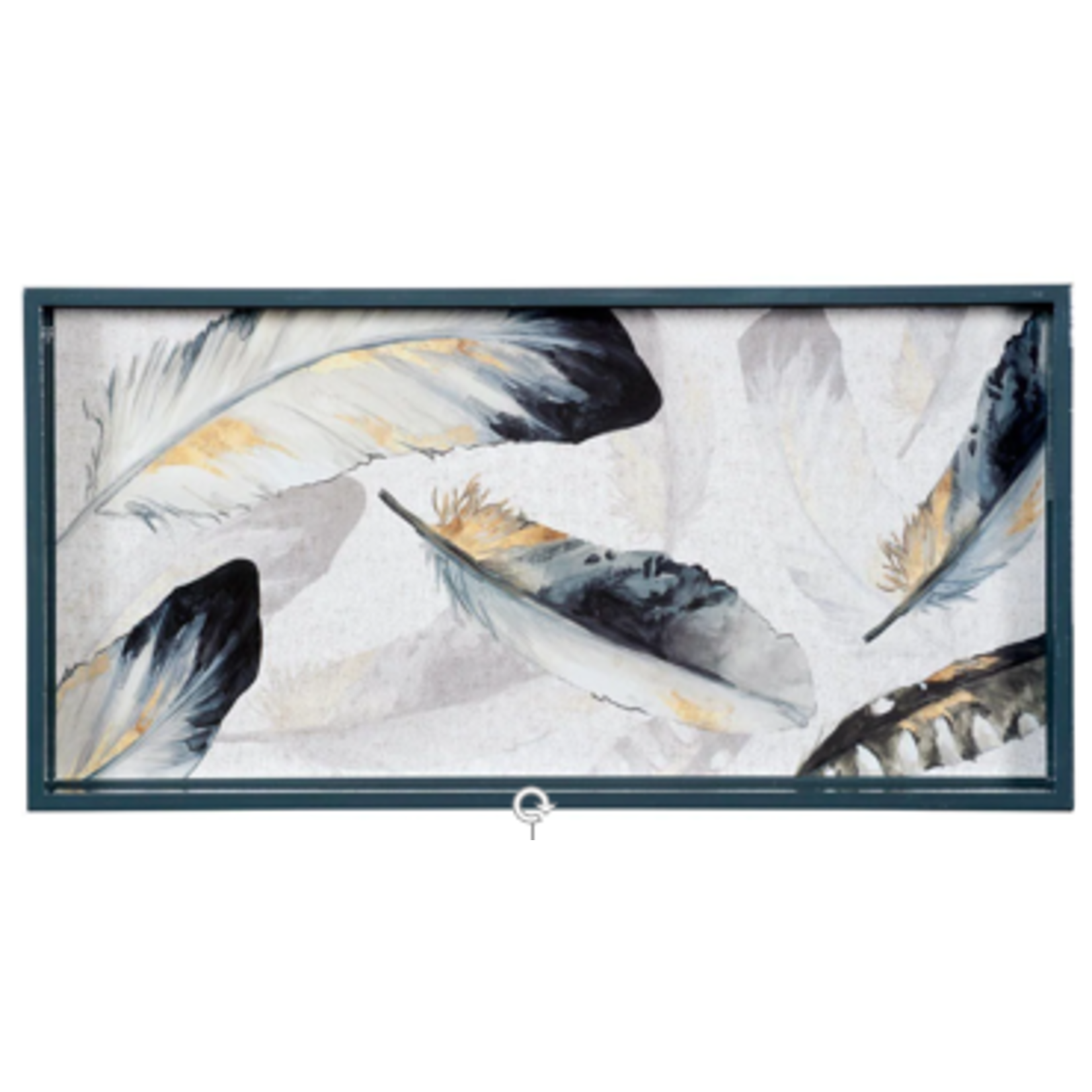 Rockflowerpaper Gilded Feathers Rectangular Serving Tray