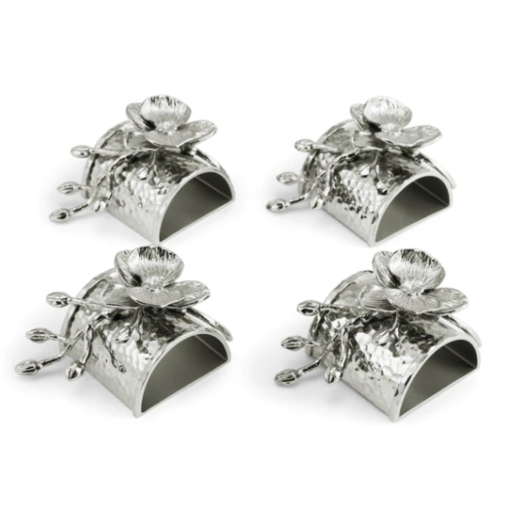 Michael Aram White Orchid Napkin Rings  Set Of 4