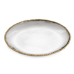 Michael Aram Molten Gold Rimmed White Charger Plate