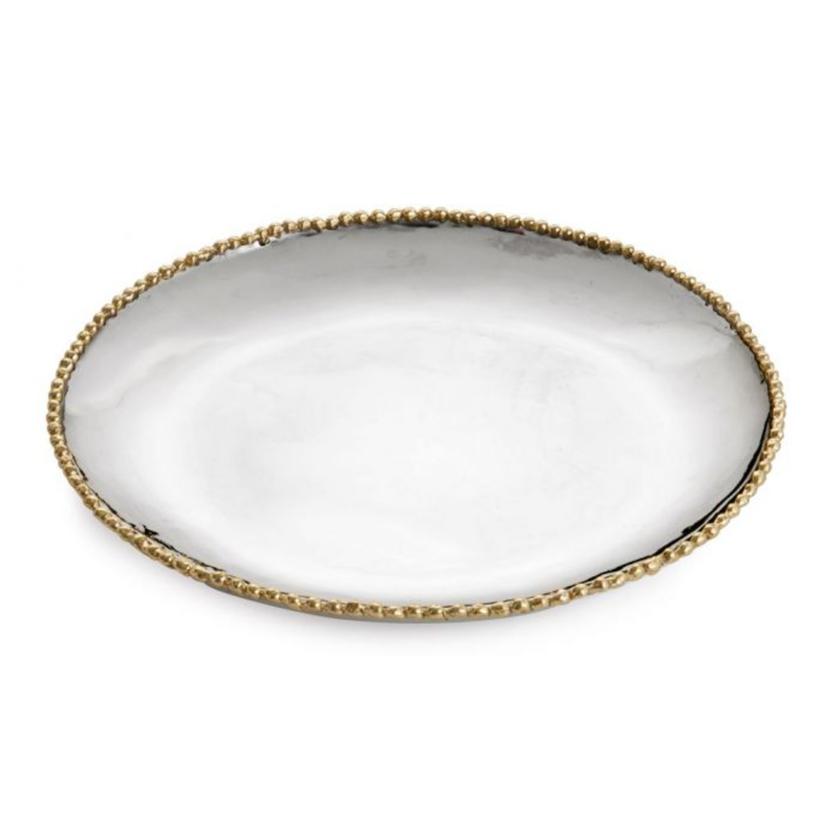 Michael Aram Molten Gold Rimmed White Charger Plate