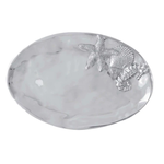 Mariposa Oval Silver Seaside Serving Tray