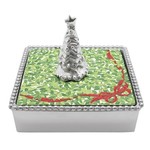 Mariposa Christmas Tree Beaded Napkin Box Holder