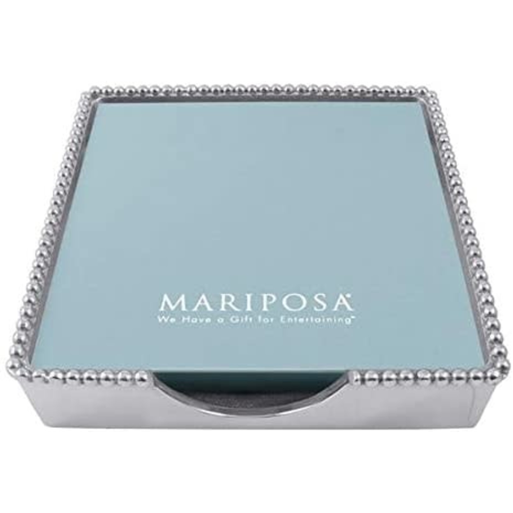 Mariposa Holly Beaded Luncheon Napkin Box