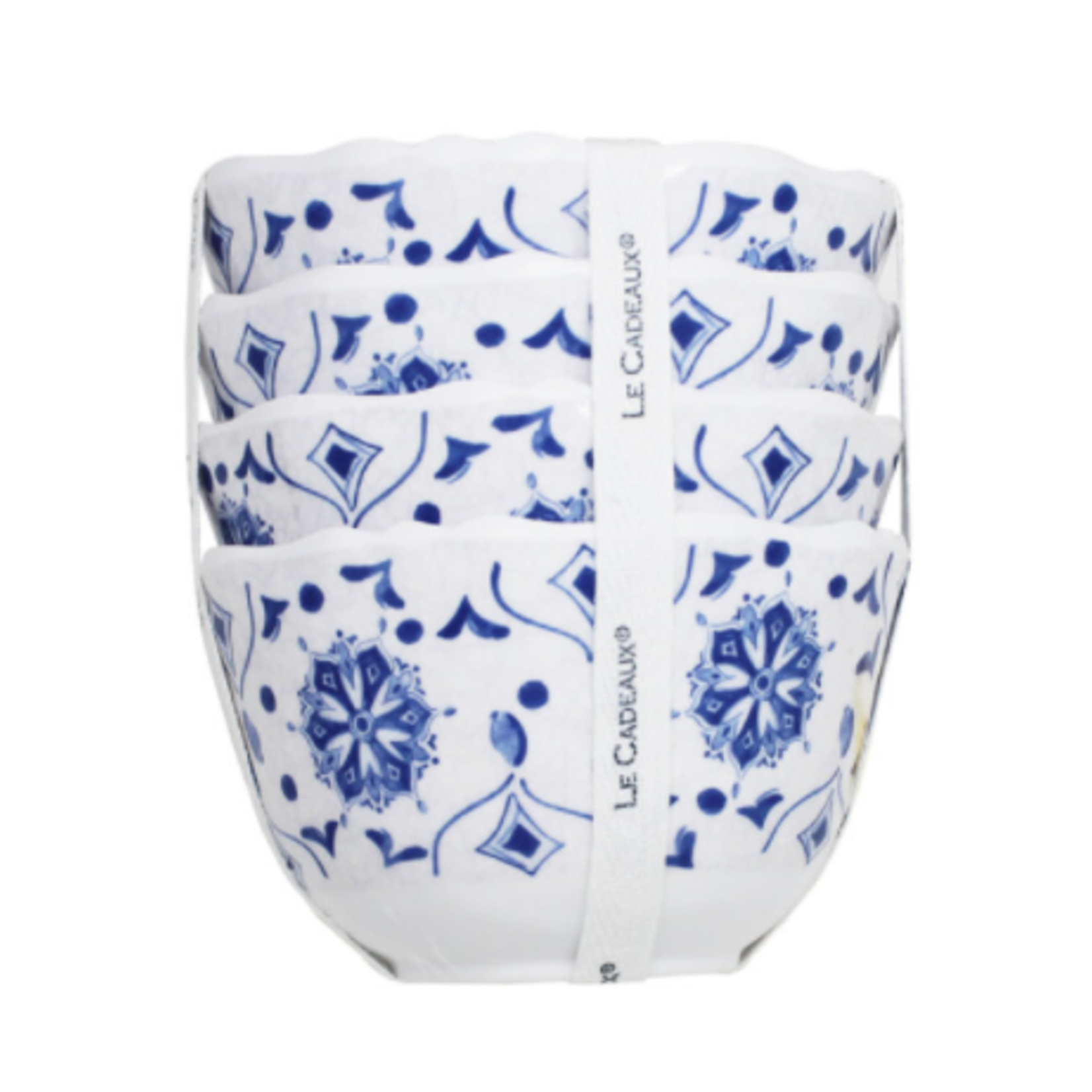 Le Cadeaux Moroccan Blue Bowls- S/4